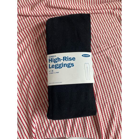 Old Navy Black High-Rise Leggings, size large - Picture 1 of 2